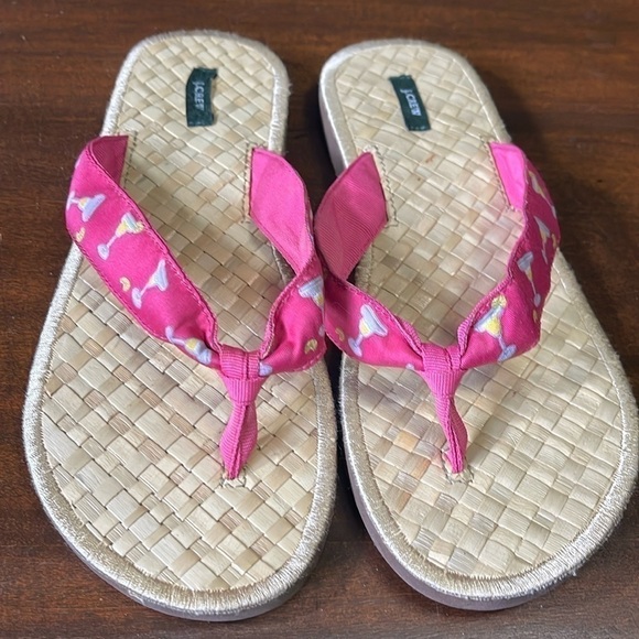 JCrew Women’s Margarita pink flip flops size 7 - Picture 1 of 9
